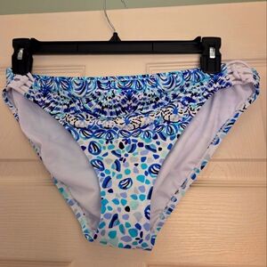 EUC Lilly Pulitzer "Call Me On Your Shell Phone Bikini Bottom Size 12
